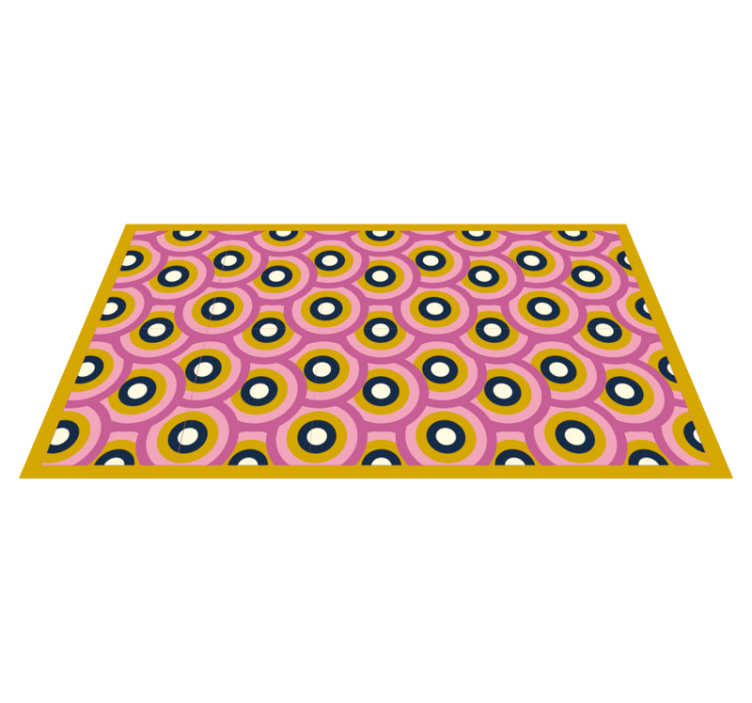 Tappeto vinile geometrico fusione circolare dei colori - TenStickers
