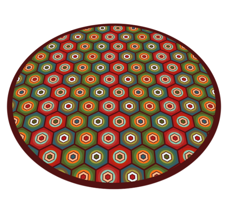 Tappeto vinile geometrico motivo a colori esagonale - TenStickers