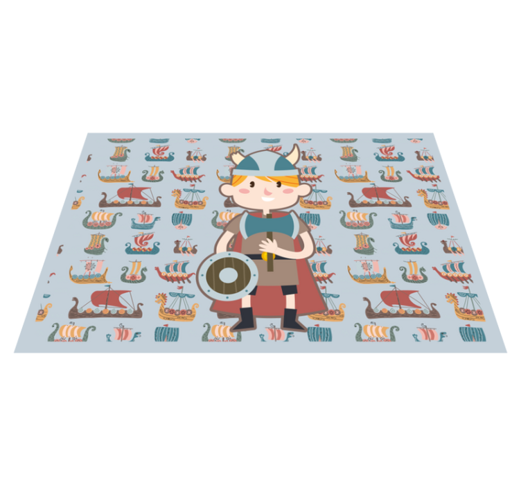 Tappeto vinile per bambini avventure vichinghe - TenStickers