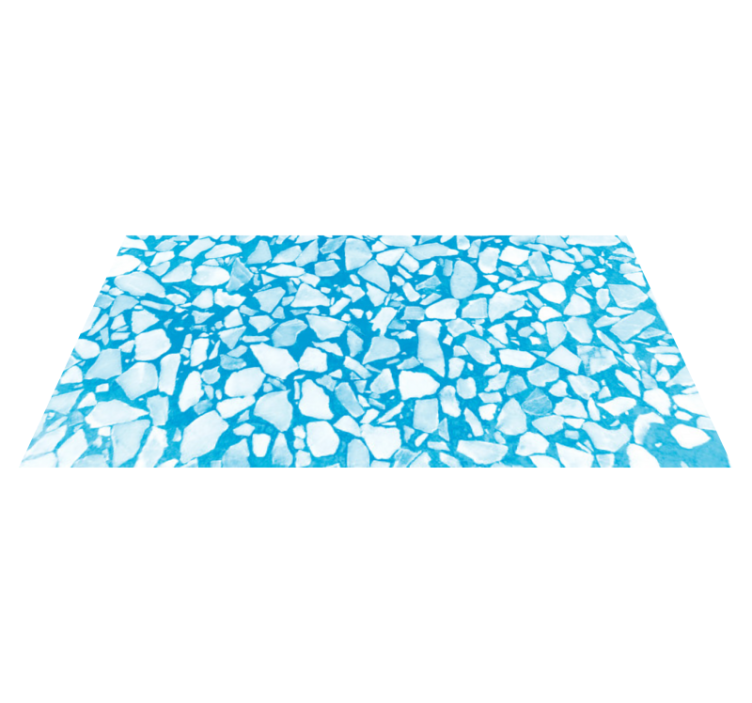 Tappeto vinile effetto pietra mosaico azzurro freddo - TenStickers