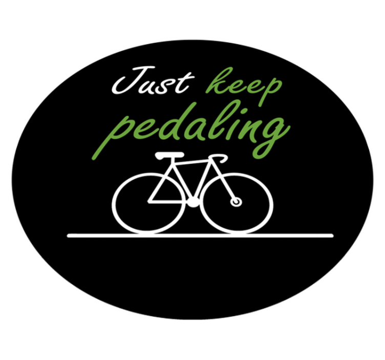 Tappeto vinile frase continua a pedalare - TenStickers