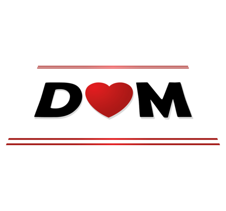 Tappeto vinile con nome iniziali di coppia personalizzate - TenStickers