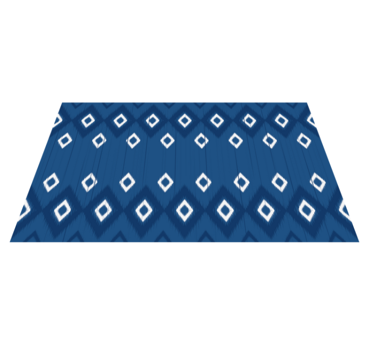 Tappeto vinile geometrico diamanti blu navy - TenStickers
