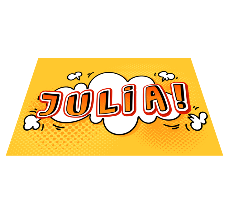 Tappeto vinile per bambini nuvola di nomi di graffiti - TenStickers