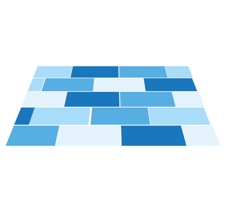 Tappeto vinile piastrelle modello di mattoni blu - TenStickers