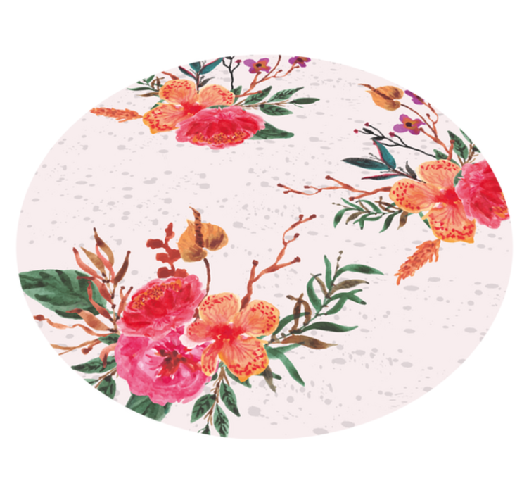 Tappeto vinile fiori peonie e orchidee - TenStickers