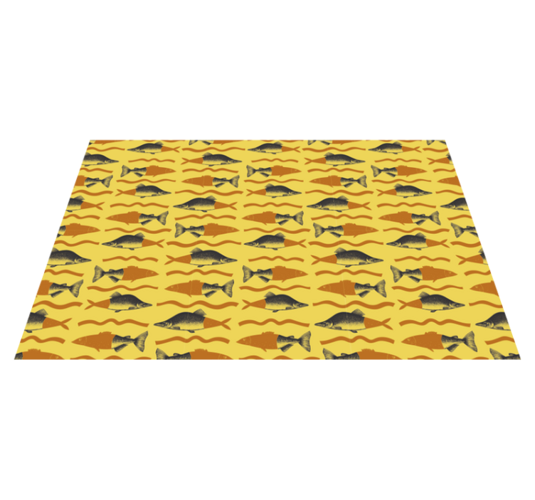 Tappeto vinile animali motivo del pesce giallo - TenStickers