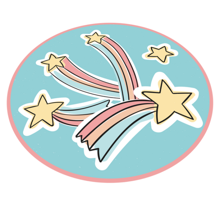 Tappeto vinile per bambini stelle arcobaleno colorate - TenStickers