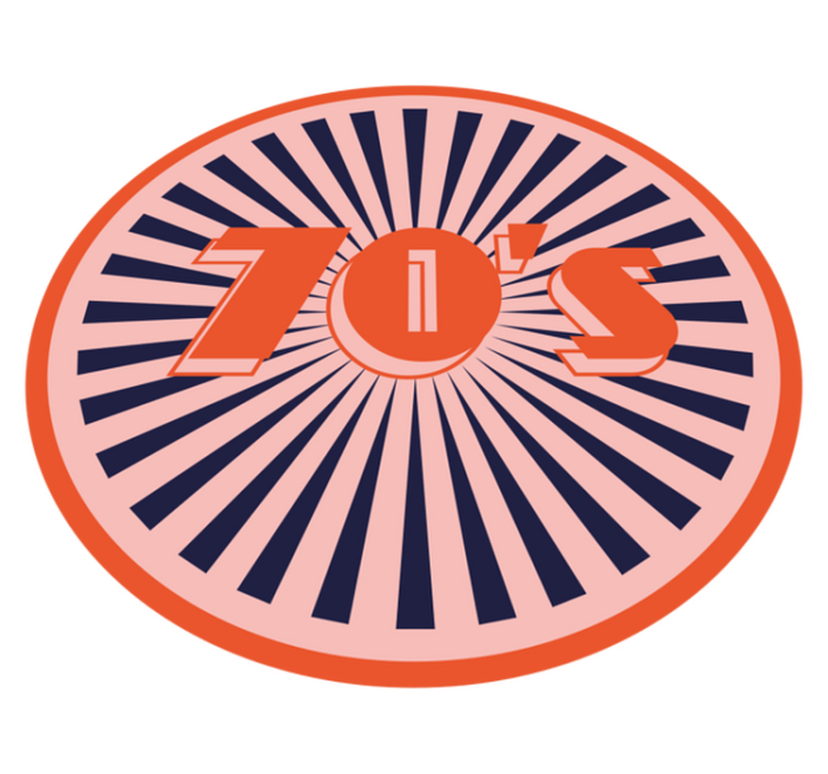 Tappeto vinile vintage stile retrò anni '70 - TenStickers