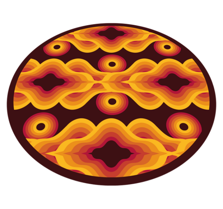 Tappeto vinile mosaico motivo a spirale vintage - TenStickers