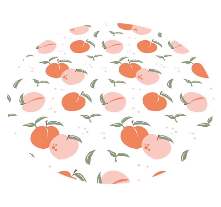 Tappeto pvc cucina modello di frutteto di pesche - TenStickers