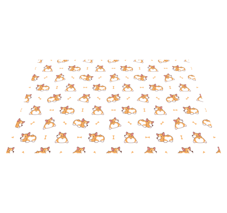 Tappeto vinile per bambini simpatici personaggi corgi - TenStickers