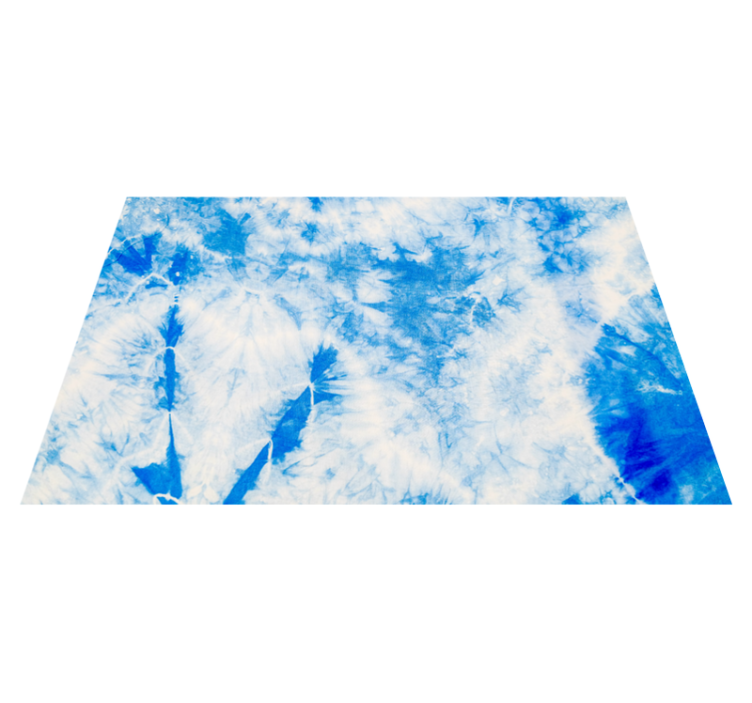 Tappeto in vinile soggiorno tie-dye blu - TenStickers