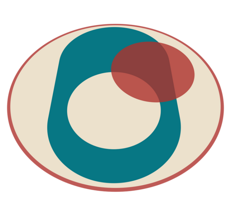 Tappeto vinile moderno cerchi in armonia - TenStickers