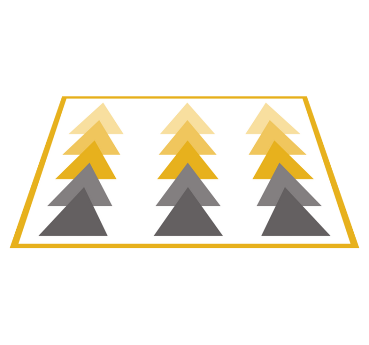 Tappeto vinile geometrico cascata di colori triangolari - TenStickers