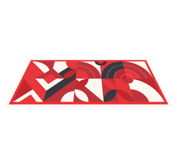 Tappeto vinile geometrico forme astratte audaci - TenStickers