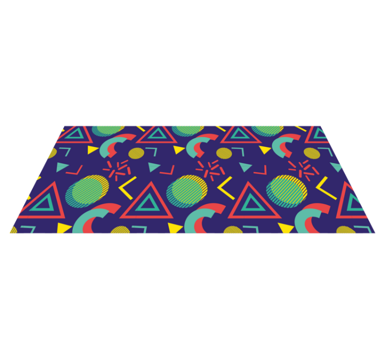Tappeto vinile geometrico motivi geometrici vivaci - TenStickers