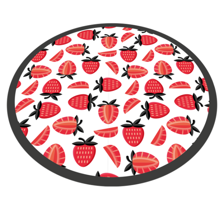 Tappeto pvc cucina illustrazione di fragola - TenStickers