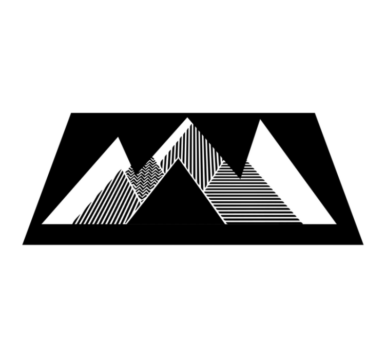 Tappeto vinile geometrico elegante motivo a zigzag - TenStickers