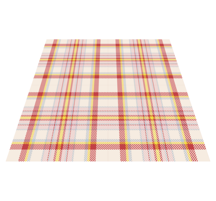 Tappeto vinile strisce stile scozzese - TenStickers