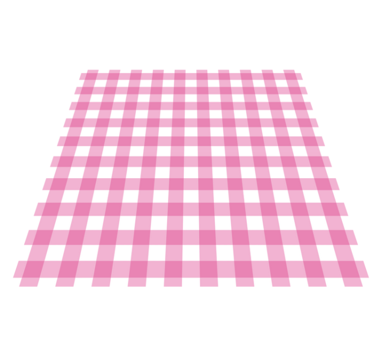 Tappeto vinile strisce motivo a scacchi rosa - TenStickers