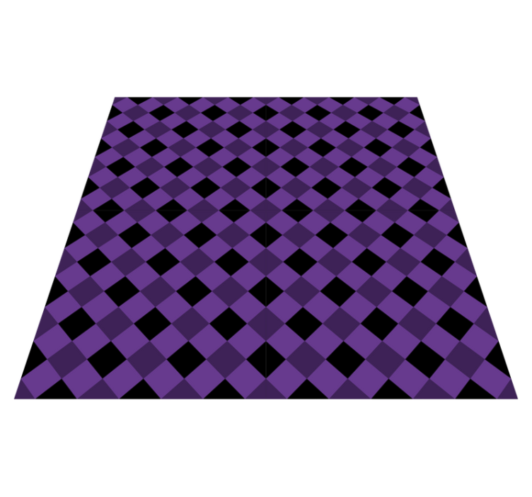 Tappeto vinile geometrico a motivi check viola - TenStickers