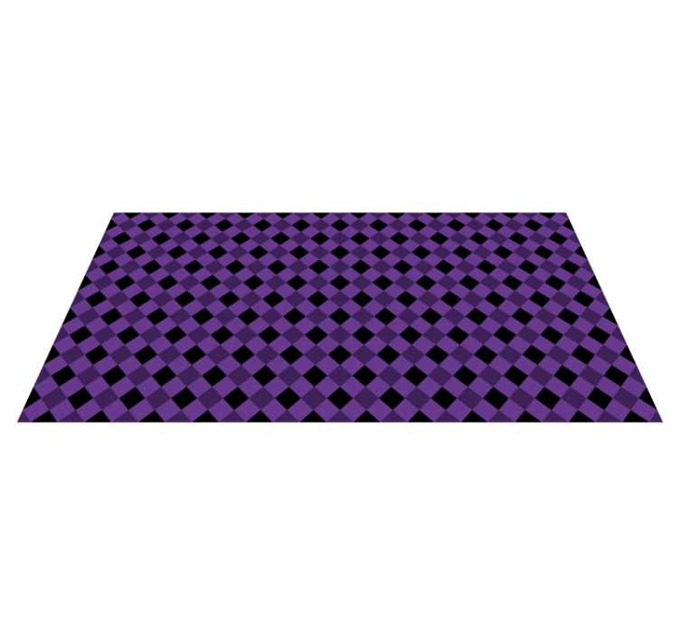 Tappeto vinile geometrico motivo a scacchi viola - TenStickers