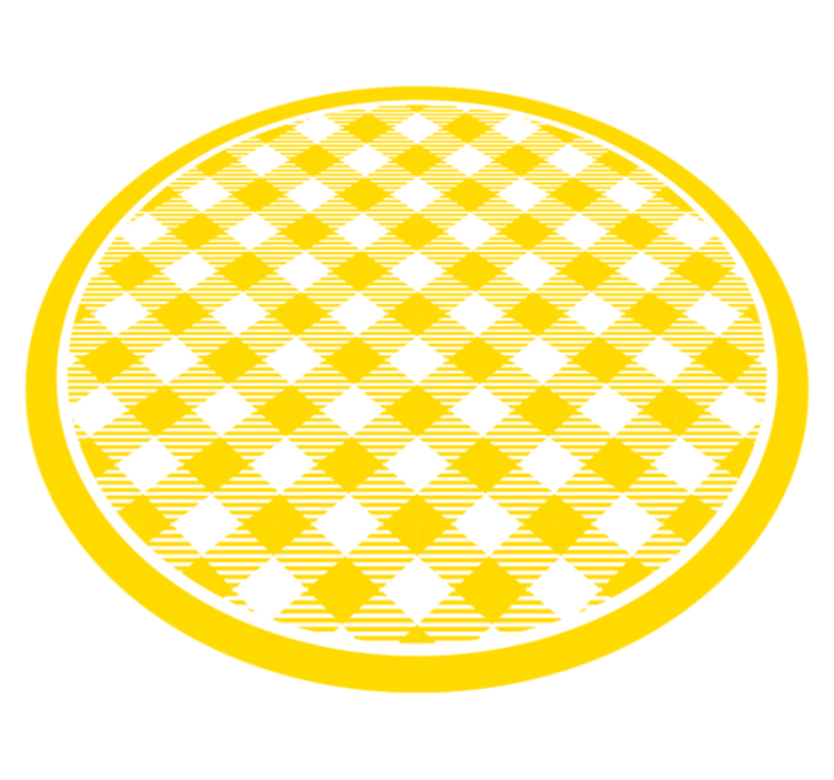 Tappeto vinile rotondo emblema del diamante giallo - TenStickers
