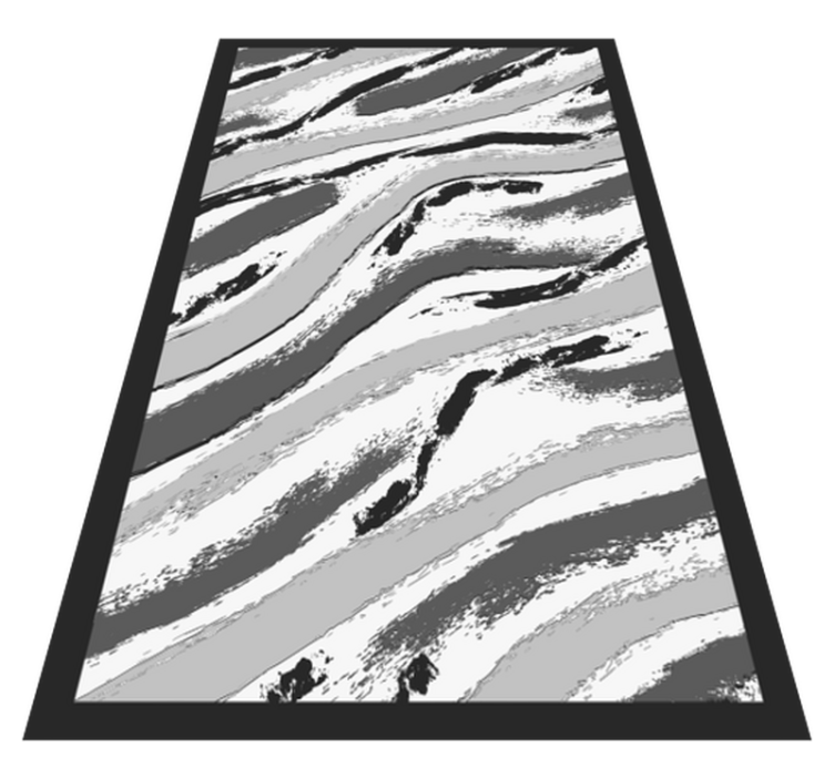 Tappeto vinile stampa animale strisce zebra eleganti - TenStickers