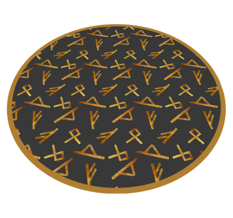 Tappeto vinile geometrico forme dorate astratte - TenStickers