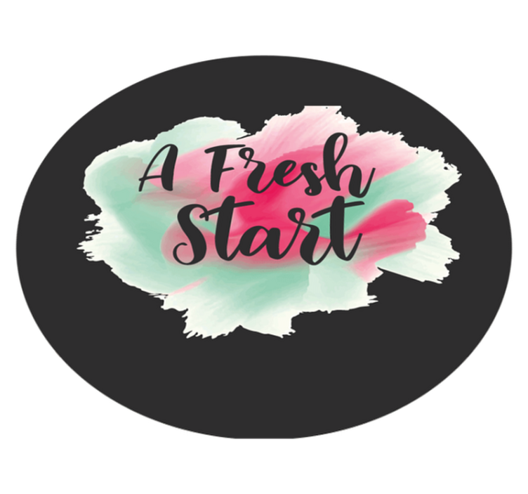 Tappeto vinile frase un nuovo inizio - TenStickers