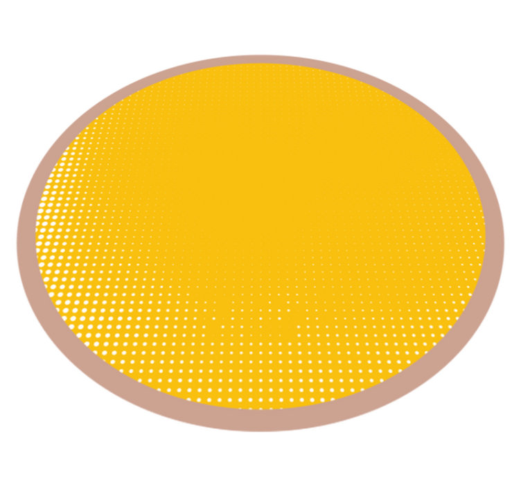Tappeto vinile giallo modello circolare soleggiato - TenStickers