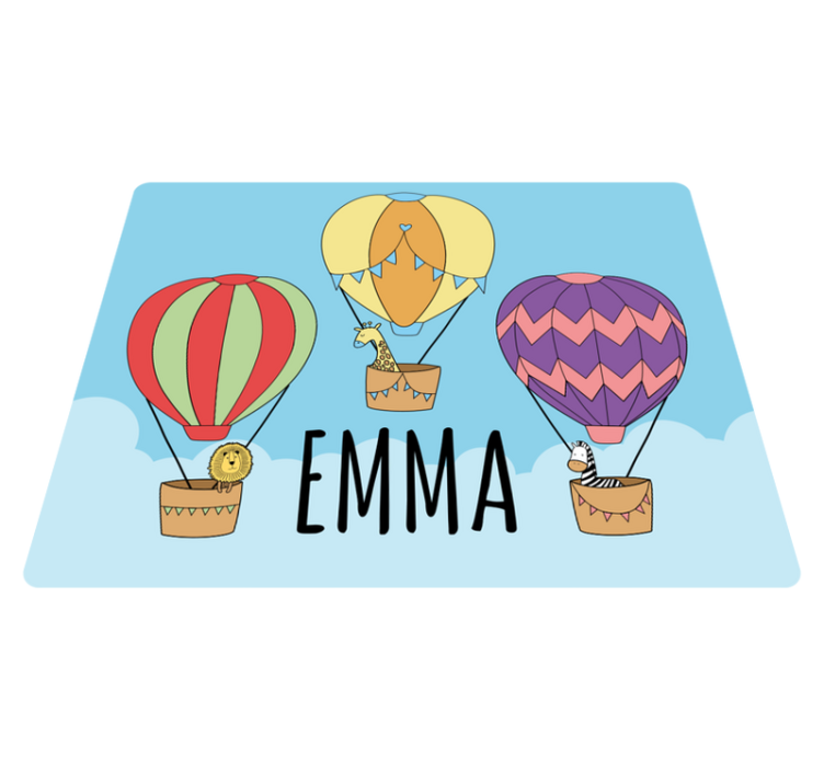 Tappeto vinile con nome arie calde colorate - TenStickers