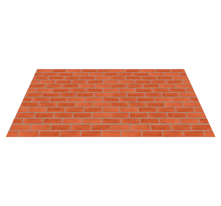 Tappeto vinile effetto pietra motivo in mattoni rossi - TenStickers
