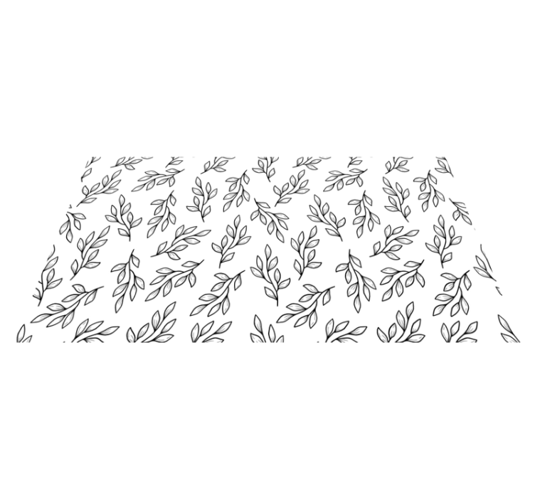 Tappeto vinile natura modello di ramo frondoso - TenStickers