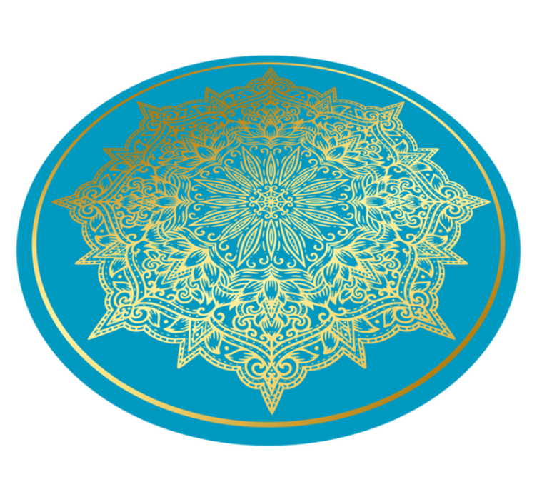 Tappeto vinile rotondo complessa opera d'arte mandala - TenStickers
