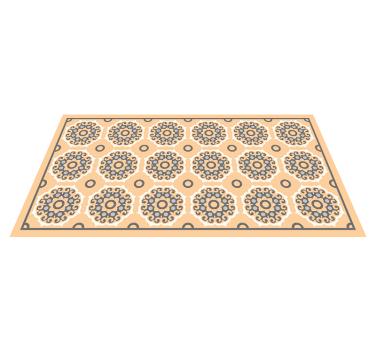 Tappeto vinile piastrelle motivo mandala geometrico - TenStickers