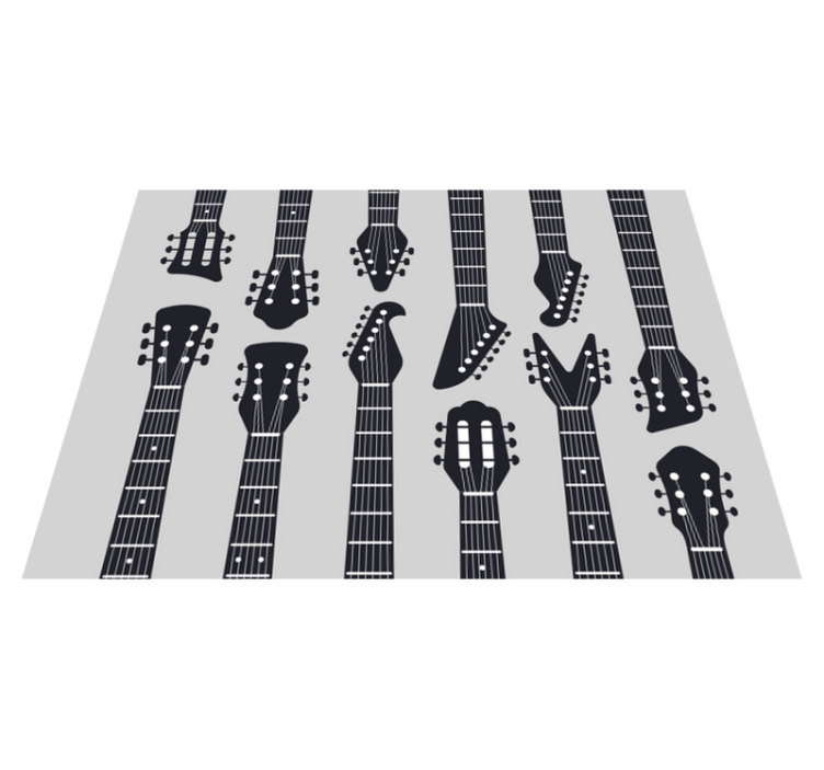 Tappeto in vinile soggiorno sagome di chitarra - TenStickers