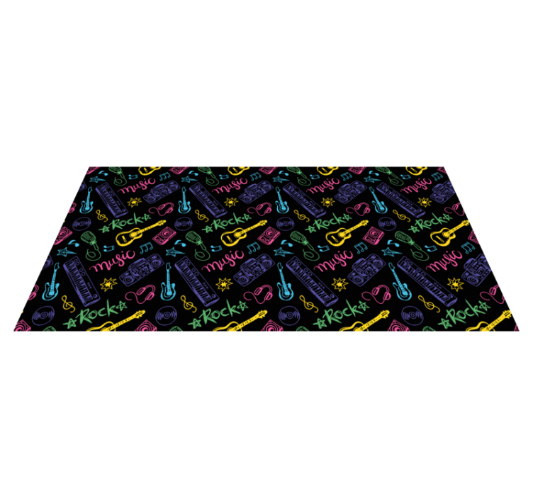 Tappeto vinile per bambini modello di musica rock - TenStickers