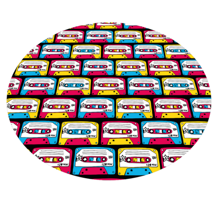 Tappeto vinile vintage cassette vivaci - TenStickers