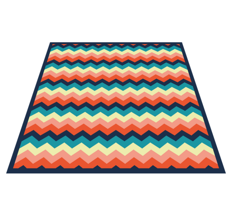 Tappeto vinile strisce motivo chevron colorato - TenStickers