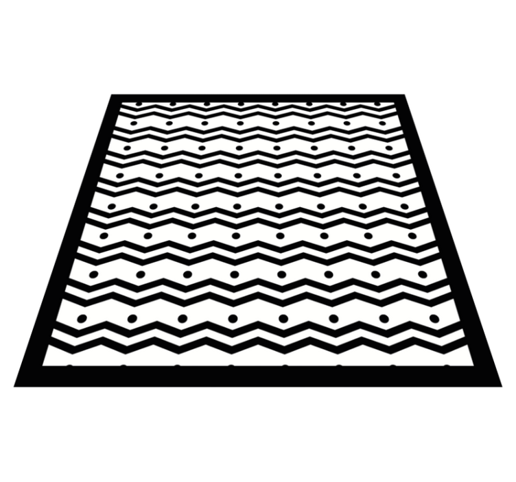Tappeto vinile strisce concetto zigzag - TenStickers