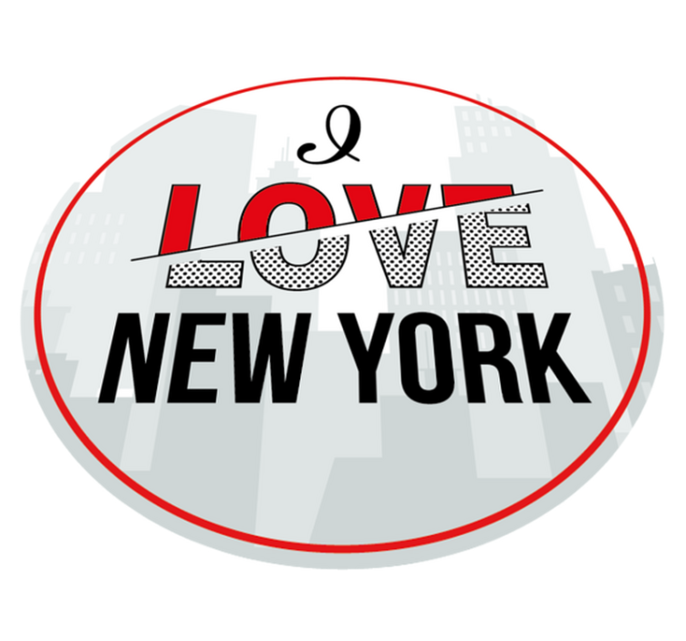 Tappeto vinile frase amo new york - TenStickers