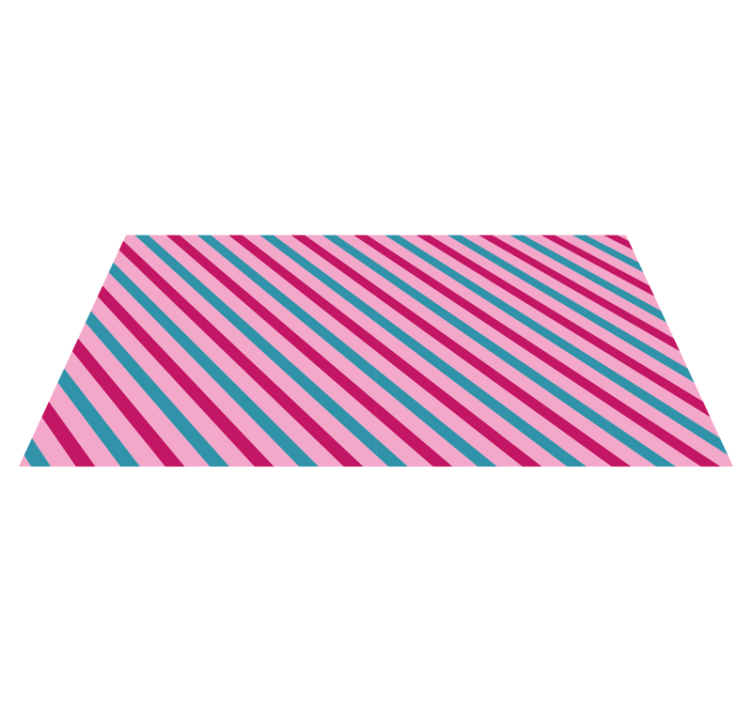 Tappeto vinile strisce diagonali blu e rosa - TenStickers