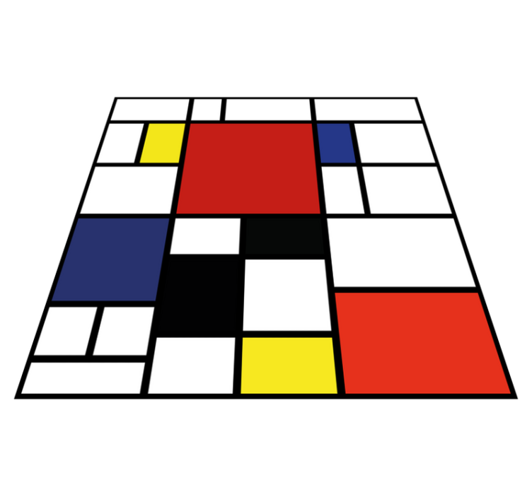 Tappeto vinile moderno componente geometrico vivace - TenStickers