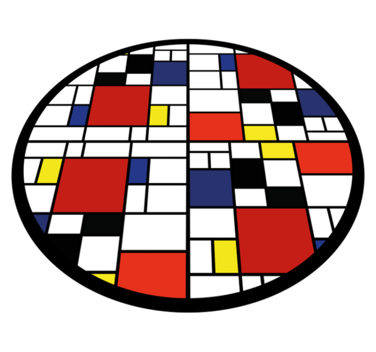 Tappeto vinile moderno layout a blocchi di colore - TenStickers