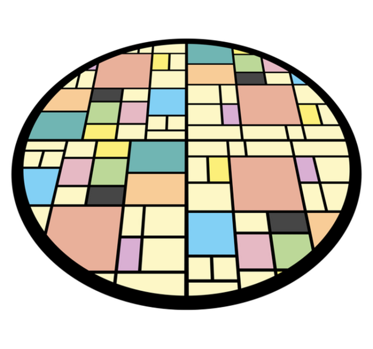 Tappeto vinile geometrico a motivi colorati - TenStickers