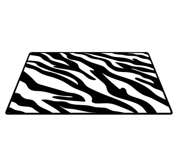 Tappeto vinile stampa animale righe tono unico - TenStickers