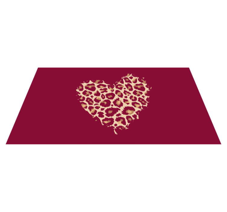 Tappeto vinile stampa animale motivo cuore - TenStickers