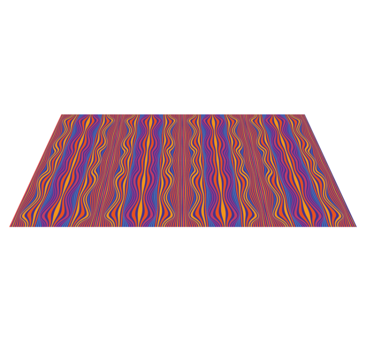 Tappeto vinile geometrico linee ondulate vivaci - TenStickers